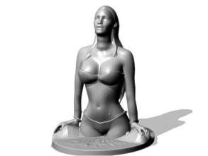 émergents fille pinshape jeune belle l'eau émergentes sexy caractère femme femmes 3d print model - Mito3D