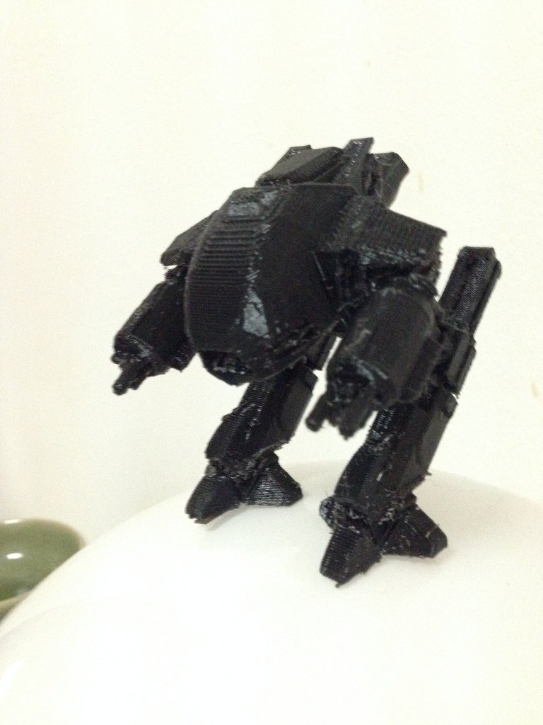 ed 209 execução droid robocop articulado pinshape 3d design 3D print model - Mito3D