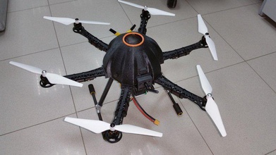canopy hexacopter basado trueno s550 marco 10 pinshape diy hexacoptero carcasa drone f450 f550 3d print model - Mito3D