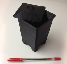 escritorio papelera pinshape cubo basura 3d print model - Mito3D