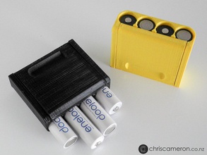 4 fila aa batería velocidad luz cargador pinshape contenedor cuadro almacenamiento caso strobist flash 3d print model - Mito3D