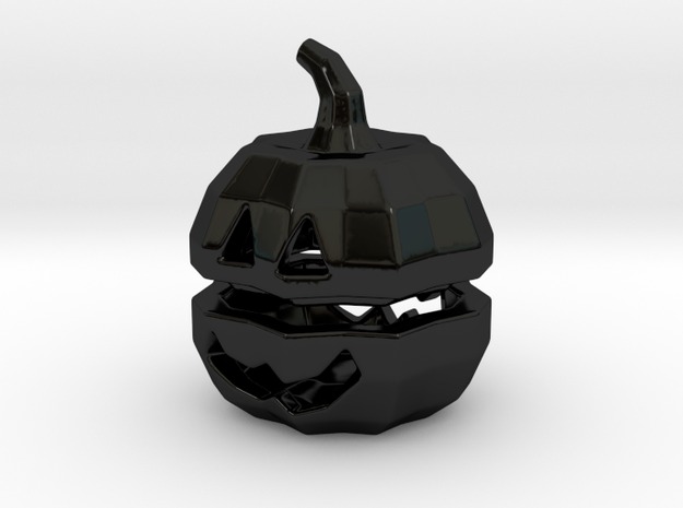 tea light pumpkin lantern pinshape jack-o-lantern low-poly-3d-printing-design-contest lamp tea-candle candle ceramic angry scary spooky happy smiling two-faces small 3D print model - Mito3D