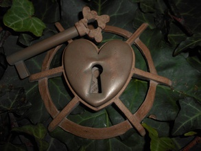 amour captif pinshape aşk saint valentin clef hapishane kalp coeur 3d print model - Mito3D