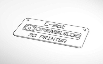 c-bot logo sign pinshape 3d-design 3d print model - Mito3D