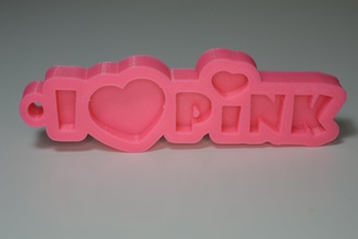 amor cor rosa chaveiro cabide pinshape chaveiros encanto 3d print model - Mito3D