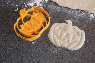 halloween pumpkin cookies cutter pinshape cooking hallooween 3d print model - Mito3D