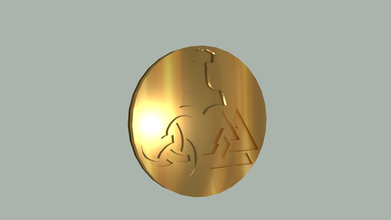 viking pin pinshape fancy gold 3d print model - Mito3D
