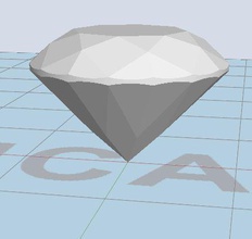 diamant pinshape jóias definido jewlery acessórios 3d print model - Mito3D