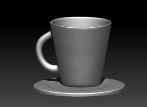 cup coffe pinshape 3d print model - Mito3D
