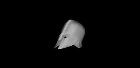 capacete spartan trimestre dividir pinshape antiga esparta grego guerreiro 300 headwear armadura wearable vestuário filme prop cosplay 3d print model - Mito3D