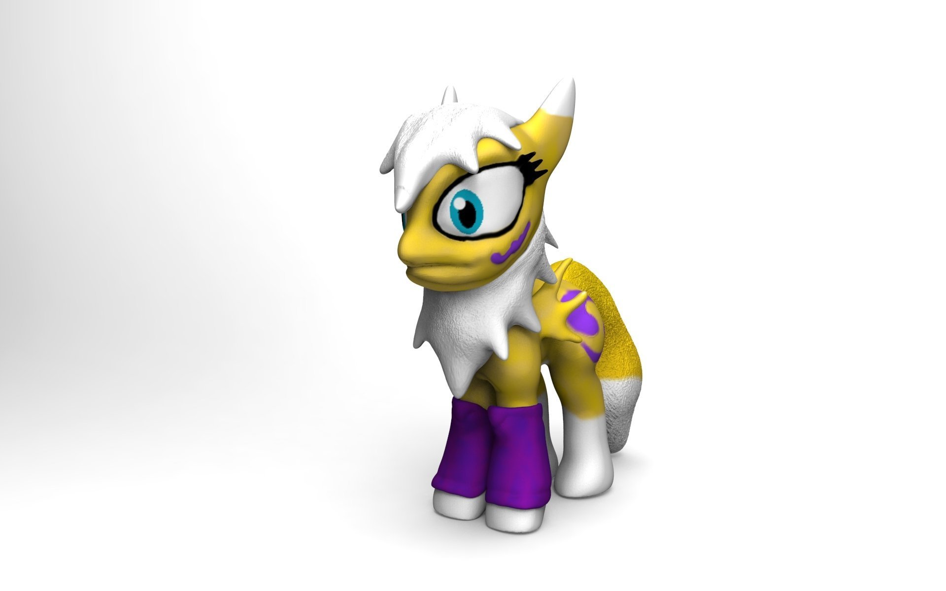 renamon poney pinshape jouet 3D print model - Mito3D