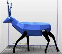 poli buck pinshape lowpoly animales 3d print model - Mito3D
