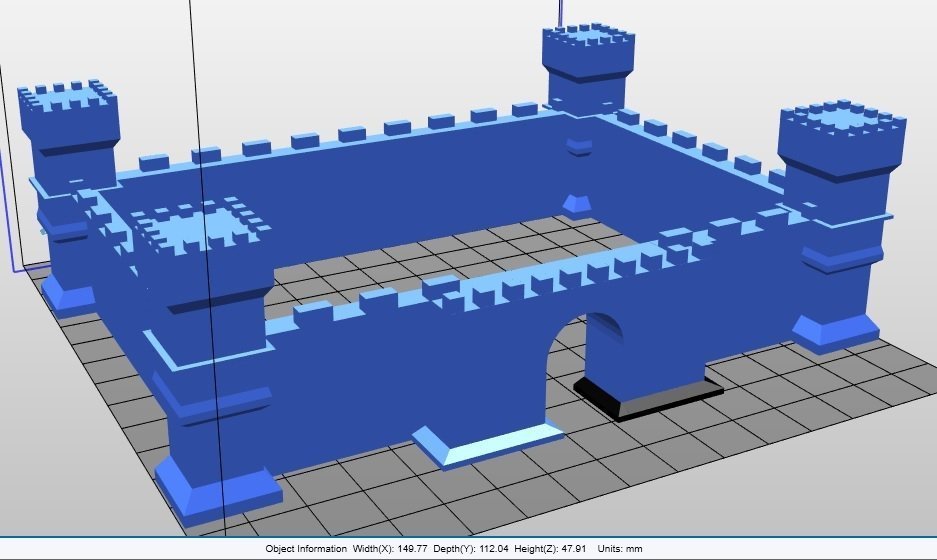 básicas castelo pinshape brinquedos modelos 3D print model - Mito3D