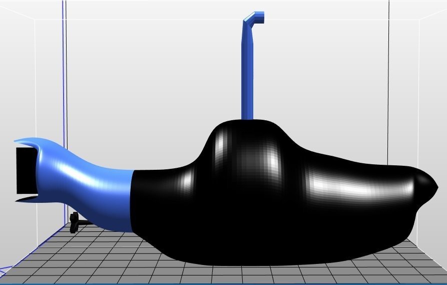 basic submarine pinshape toys models 3D print model - Mito3D