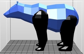 poli urso pinshape miniaturas animais brinquedos 3d print model - Mito3D