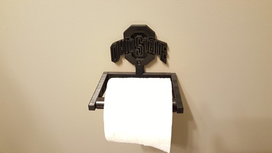 ohio toilet paper holder pinshape tp osu 3d print model - Mito3D