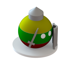 lithuania countryball pinshape 3d print model - Mito3D