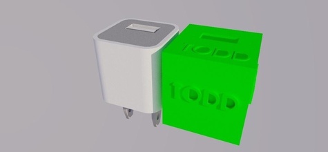 iphone charger block cover pinshape 3d-design 3d print model - Mito3D