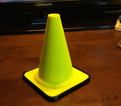 cone trânsito base borracha pinshape tráfego 3d print model - Mito3D