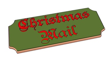 christmas mail plaque pinshape 3d-design 3d print model - Mito3D