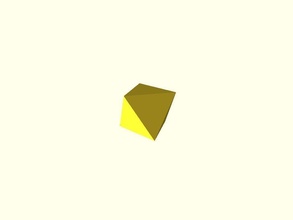 octahedron pinshape 3d-design 3d print model - Mito3D