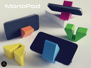 monopode pinshape conception titulaire smartphone support smart smarthphone trépied 3d print model - Mito3D