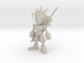 zack poly pinshape final fantasy 3d print model - Mito3D