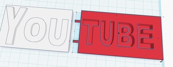 youtube logo por partes pinshape 3d design 3d print model - Mito3D