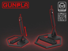 gunpla stand 1 144 hgrgbb pinshape gundam brinquedo 3d print model - Mito3D