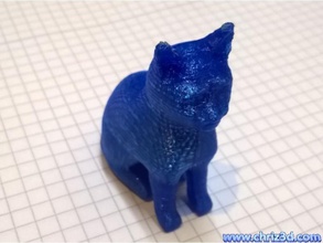 chat assis pinshape animal cat 3d print model - Mito3D