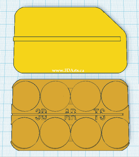 níquel titular 84x50x4mm cartera moneda canadiense pinshape tarjeta 3D print model - Mito3D