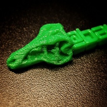 t-rex keychain custom message pinshape 3d-design 3d print model - Mito3D