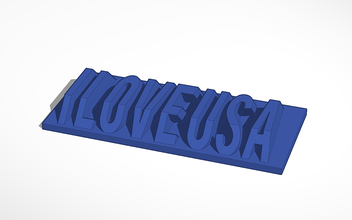 aşk usa pinshape ABD seviyorum 3d print model - Mito3D