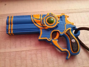 bayonetta pistola pinshape medalla juegos video niña arma fuego 3d print model - Mito3D