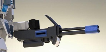 mão gundam geu joe cadeia arma pinshape chaingun 3d print model - Mito3D