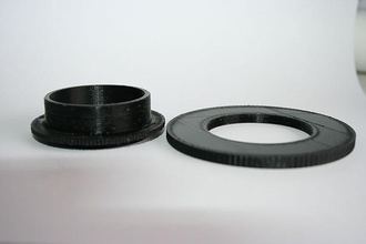 t2 macho rosca adaptador anillo ajuste pinshape Diseño 3d 3d print model - Mito3D