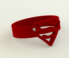 superman ring Größen 6 12 pinshape Kryptonit Schmuck 3d print model - Mito3D