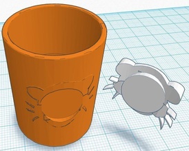 vaso cara ricino pinshape disegno 3d 3d print model - Mito3D