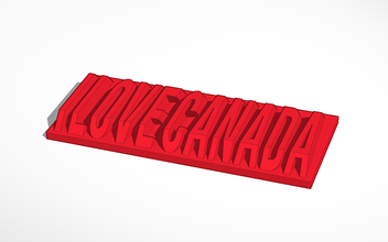 l'amour canada imprimé 3d signe bureau pinshape canadiens lovecanada love 3d print model - Mito3D