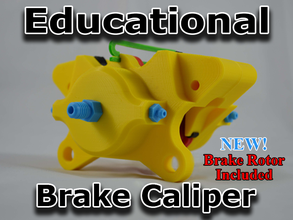 educational brake caliper pinshape process post 360 fusion vehicle racing race-car quiz automotive lulzbot brake-caliper education 3d print model - Mito3D