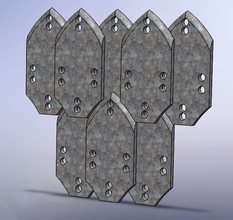 escala armadura pinshape medieval larp 3d print model - Mito3D