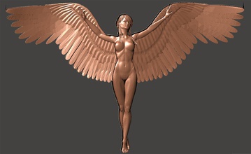 melek kadın pinshape ange melekler 3d print model - Mito3D