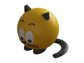 roundpuss pinshape Tier Spielzeug cat 3d print model - Mito3D