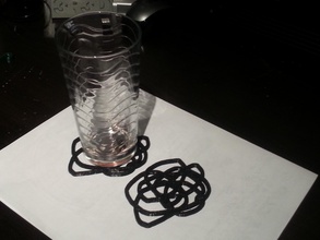flexible doodle coaster pinshape scribble drink-coaster drinks-coaster beverage coasters 3d print model - Mito3D