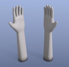 doll's arms pinshape miniature arm doll 3d print model - Mito3D