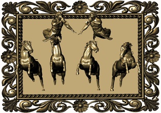 telaio cavallo 3d pinshape cavalli fotogramma deco 3d print model - Mito3D