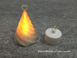 decorazione led candela pinshape decoraction deco 3d print model - Mito3D