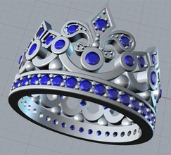Krone ring pinshape 3d design 3d print model - Mito3D