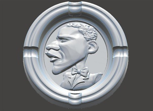 ashtray-obama pinshape 3d-design 3d print model - Mito3D