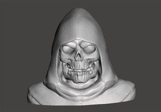 skeletor buste pinshape Conception 3d 3d print model - Mito3D
